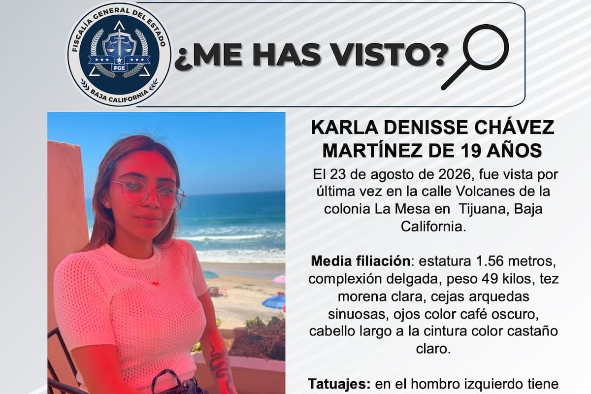 Se busca Karla Denisse Chávez Martínez de 19 años
