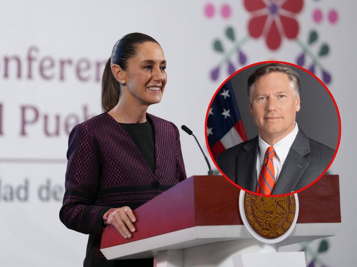 Christopher Landau visita Palacio Nacional y se reúne por primera vez con Claudia Sheinbaum. | Crédito: Presidencia/X @laembajada