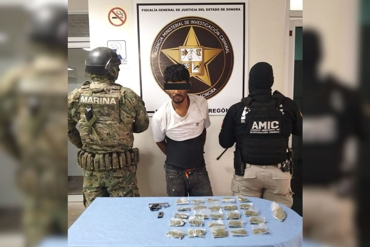 Detienen a masculino en posesión de arma de fuego y droga en CO