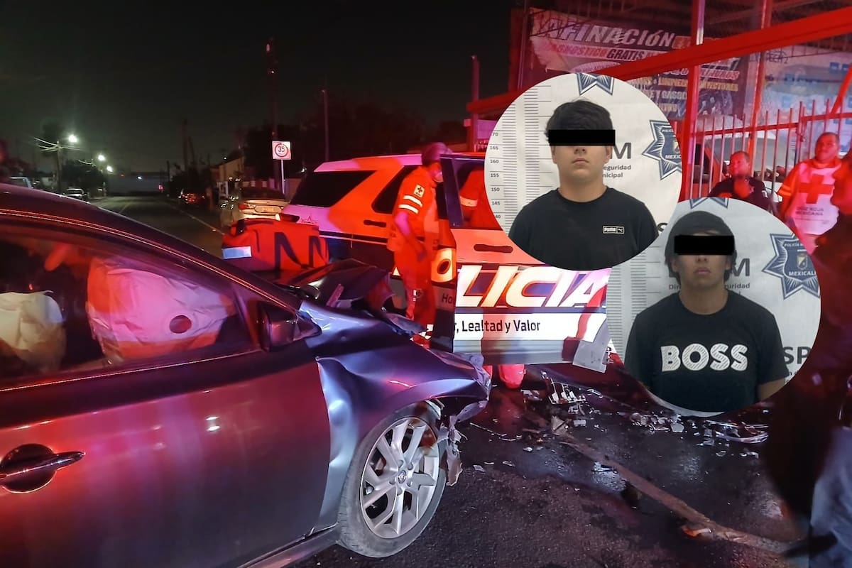 Chocaron intencionalmente una patrulla y lesionaron a dos policías