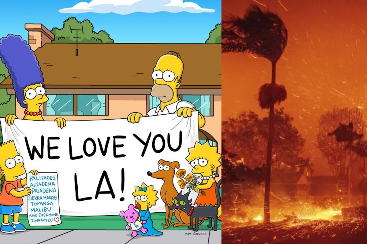 Los Simpson muestran su apoyo a víctimas de los incendios en Los Ángeles
