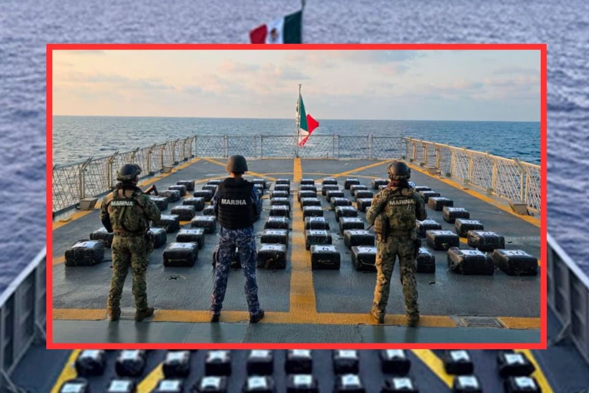 Tras decomiso de 80 bultos con droga en Acapulco, Harfuch informó que van 60 toneladas de cocaína aseguradas en mares mexicanos en esta administración