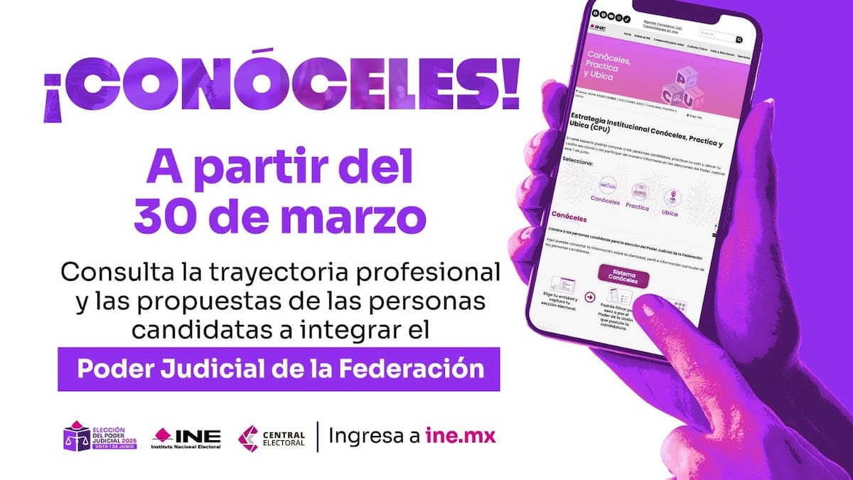 El INE no transmitirá spots personalizados; en su lugar, lanzará promocionales genéricos para explicar el diseño de las boletas y promover el sitio Conóceles. | Crédito: X @INEMexico