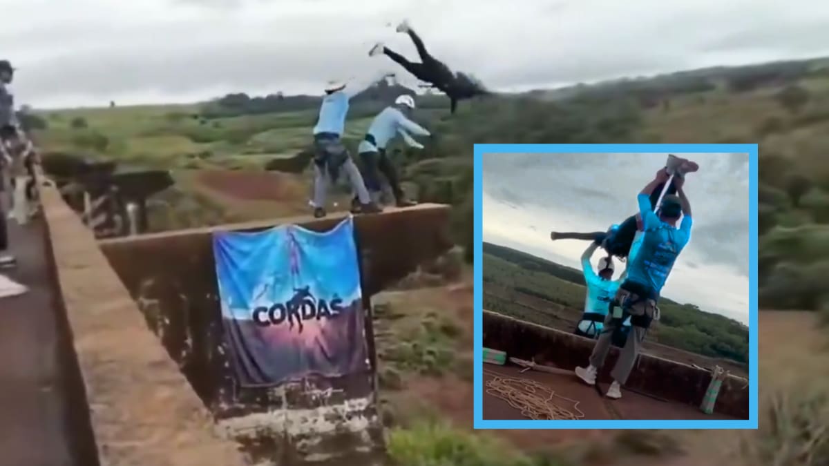 Video capta fatal accidente en Brasil: joven fue lanzada en salto de rope jump sin estar asegurada