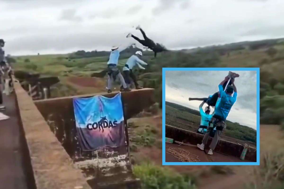 Video capta fatal accidente en Brasil: joven fue lanzada en salto de rope jump sin estar asegurada