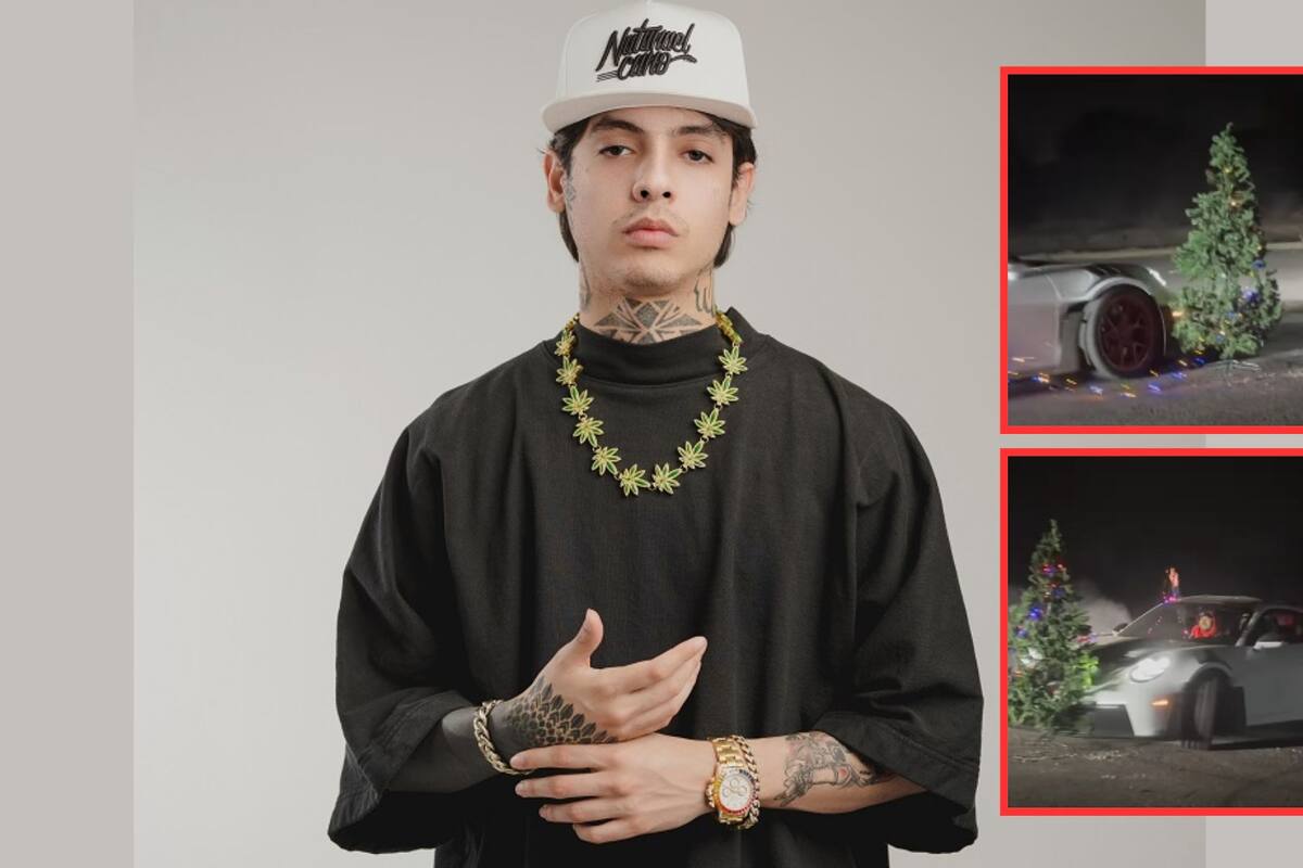 Natanael Cano sorprende con su original decoración de árbol de Navidad