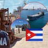 México envía más de 800 toneladas de ayuda humanitaria a Cuba en dos buques de la Marina que zarparon desde Veracruz con alimentos, leche y productos básicos para la población civil