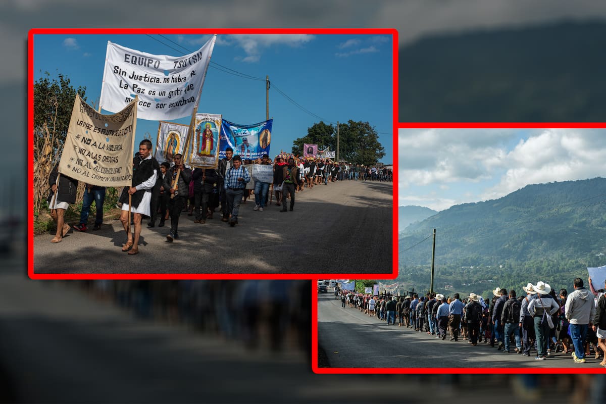 Comunidades tzotziles y tzeltales de Chiapas protestan por seguridad, justicia y el fin de los grupos armados