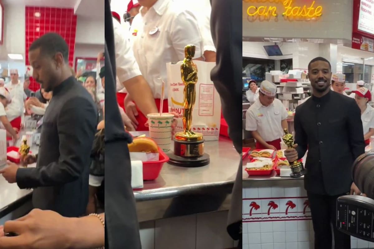 Michael B. Jordan celebra su primer Oscar en In-N-Out y el momento se vuelve viral