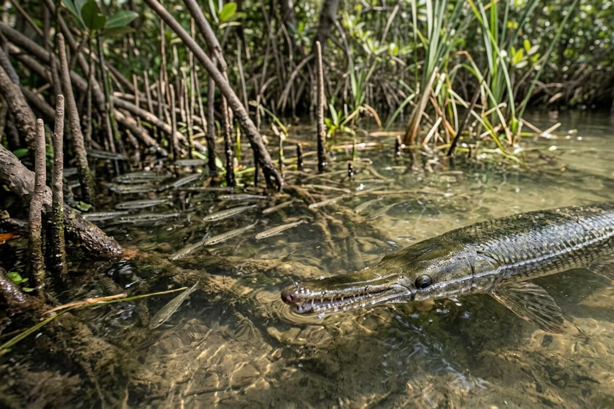 Una especie de pez con 100 millones de años de historia logra reproducirse por primera vez en cautiverio en Guatemala, cuyas crías fueron liberadas en un canal de manglares para obtener información que ayude a evitar su desaparición