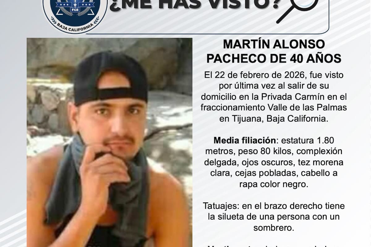 Se busca a Martín Alonso Pacheco de 40 años