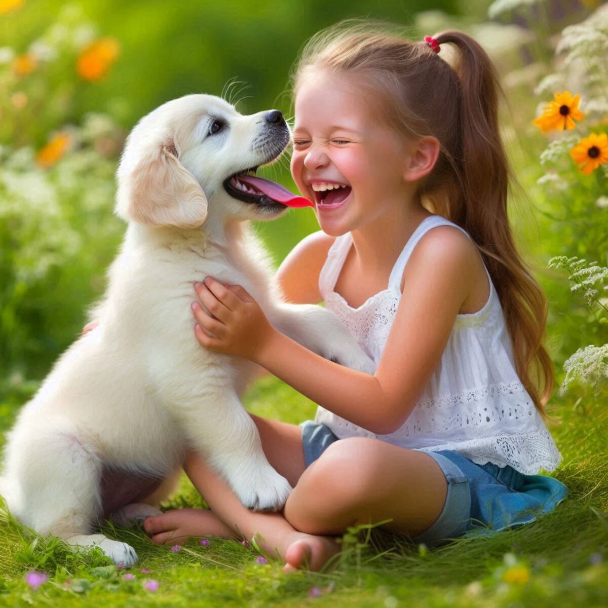 Convivencia sana entre personas y animales de compañia. / Imagen generada con IA (Copilot).