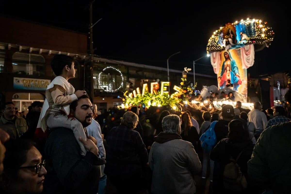Comerciantes de Tijuana realizan peregrinación hacia el Santuario de la Virgen de Guadalupe