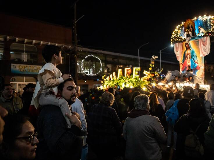 Comerciantes de Tijuana realizan peregrinación hacia el Santuario de la Virgen de Guadalupe