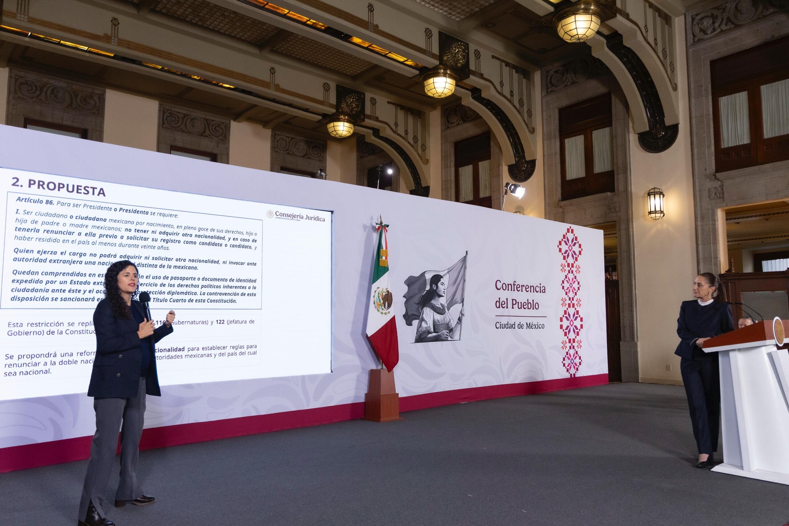 Luisa María Alcalde, consejera Jurídica de la Presidencia, en la