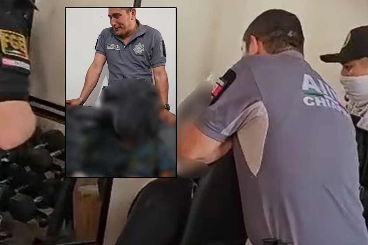 Exhiben a agentes de la Fiscalía de Chiapas presuntamente torturando a detenido