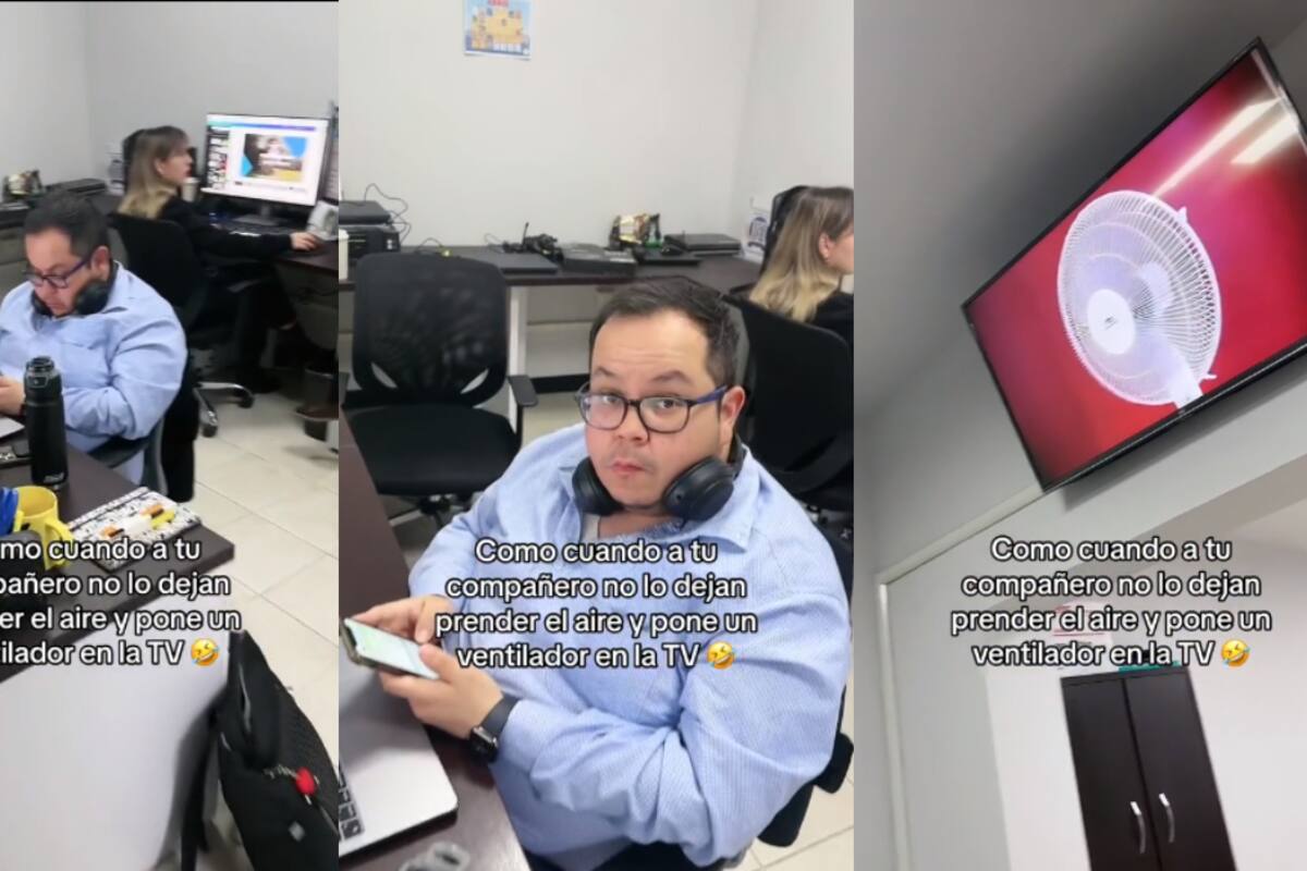 A este hombre no le permiten encender el aire acondicionado en su oficina, y él así responde | TikTok