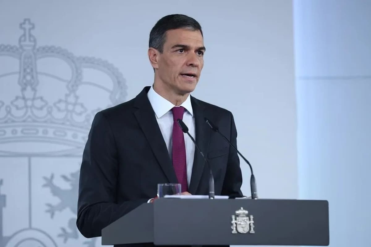 El presidente del Gobierno, Pedro Sánchez, interviene en una sesión de control al Ejecutivo. EFE/ Chema Moya