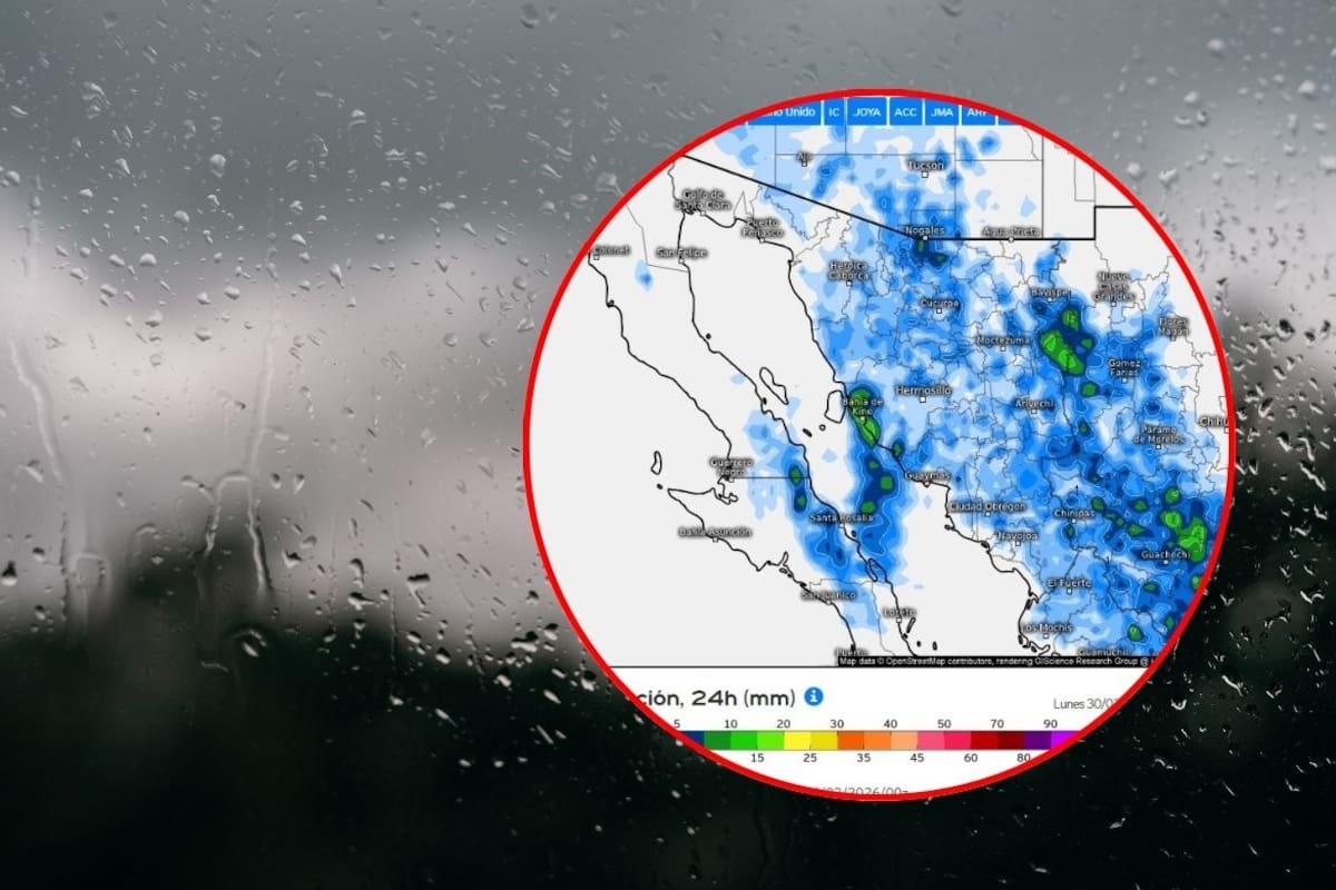 Alerta por tormentas en Sonora: lluvias, descargas eléctricas y rachas de viento afectarán varias regiones este fin de semana