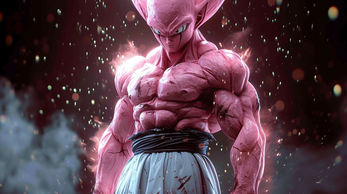 Super-Boo de Dragon Ball según la inteligencia artificial sería muy musculoso.