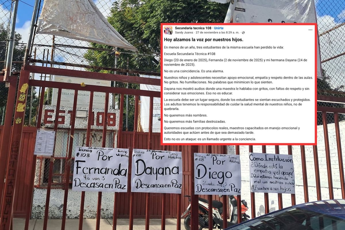 Crisis en Secundaria Técnica 108: Tres suicidios estudiantiles encienden alertas sobre maltrato escolar en Tláhuac