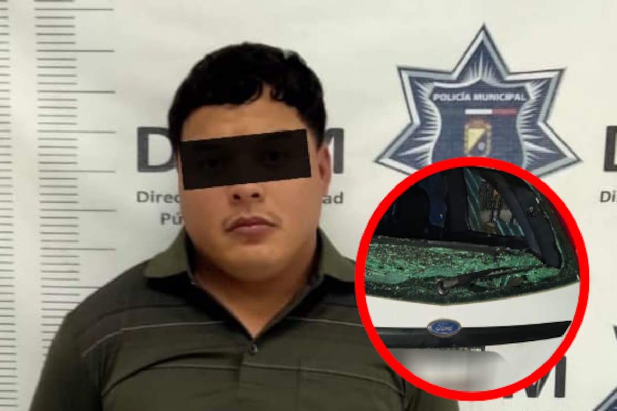 Detienen a joven por causar daños a tres vehículos en la vía pública