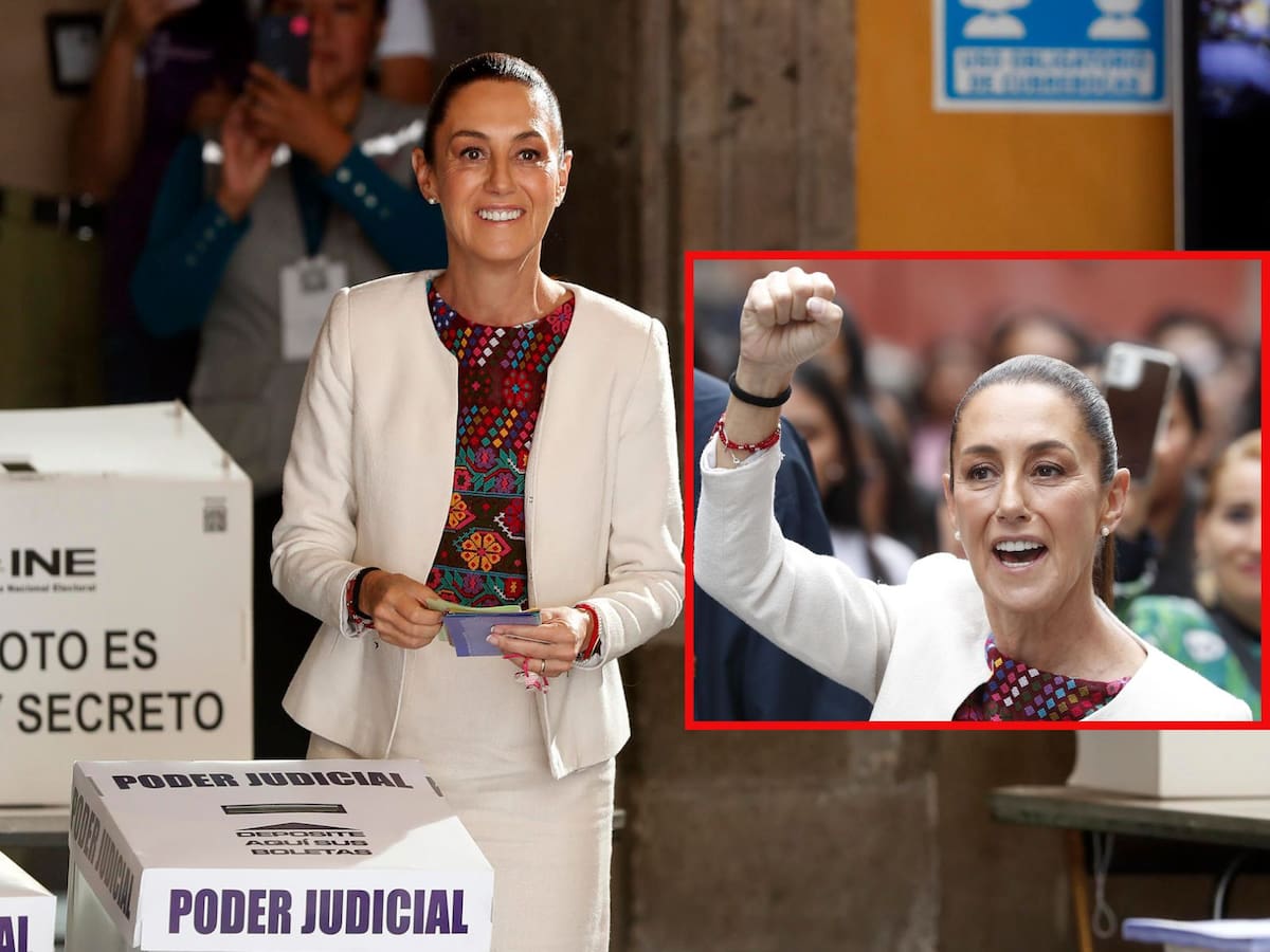 La presidenta Claudia Sheinbaum Pardo emitió su voto en las elecciones al Poder Judicial celebradas este domingo 1 de junio del 2025. | Crédito: EFE/Mario Guzmán