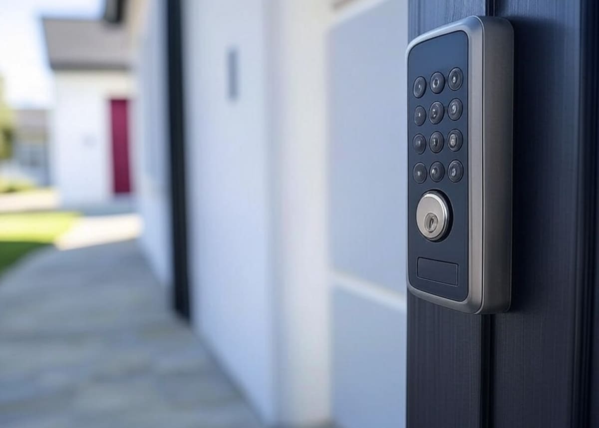 Imagínate olvidar las llaves sin preocuparte por cómo entrar a casa. Eso es exactamente lo que permiten las cerraduras inteligentes. Foto: Grok