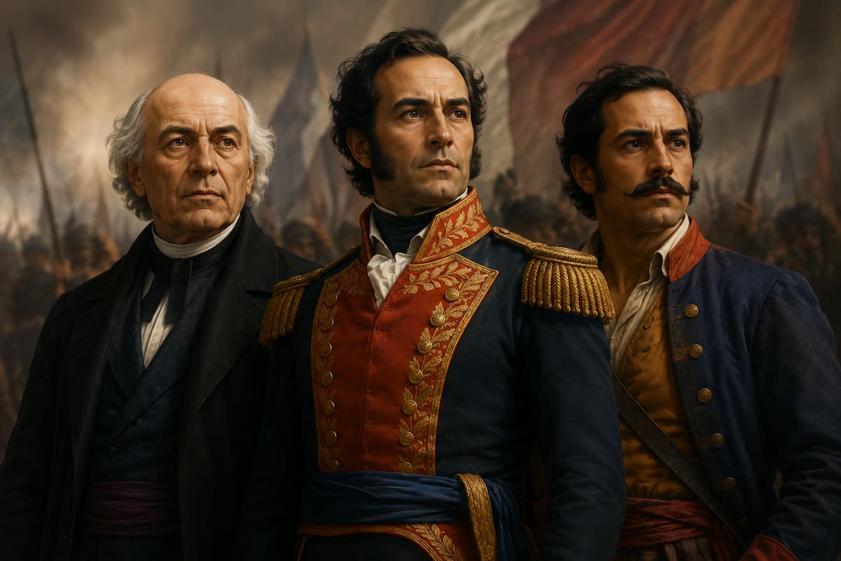 Imagen ilustrativa de Miguel Hidalgo, Ignacio Allende y Juan Aldama, figuras clave del inicio de la Independencia de México y del movimiento insurgente de 1810.