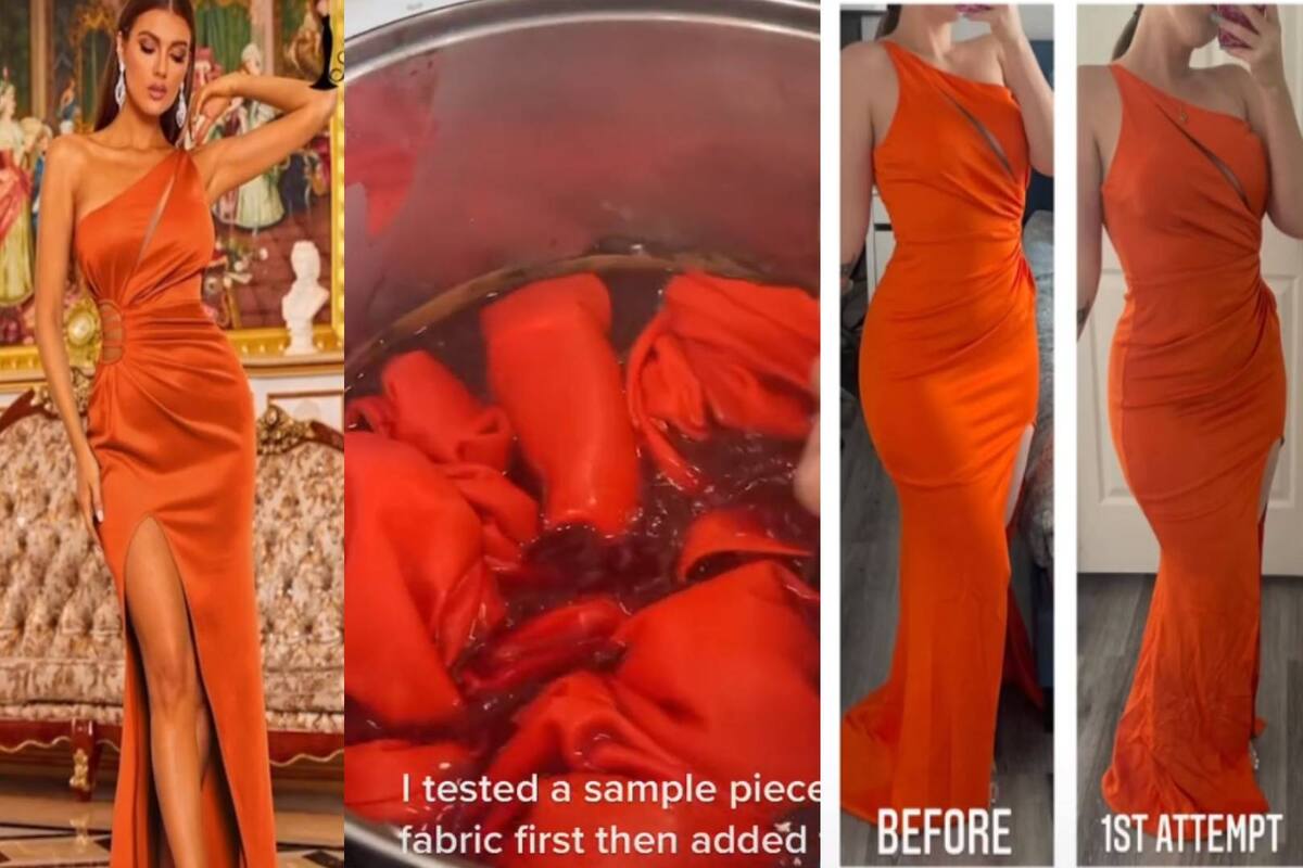 Su vestido de dama de honor no termino siendo del color correcto y tuvo que teñirlo a menos de una semana de la boda