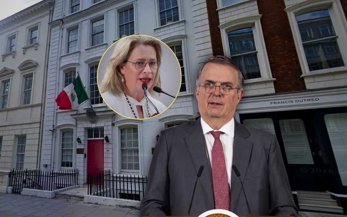 Marcelo Ebrard reconoce que su hijo vivió seis meses en la embajada de México en Londres durante la pandemia y niega uso indebido de recursos públicos tras señalamientos periodísticos. Foto: Especial (Presidencia/Reuters/Google Maps)