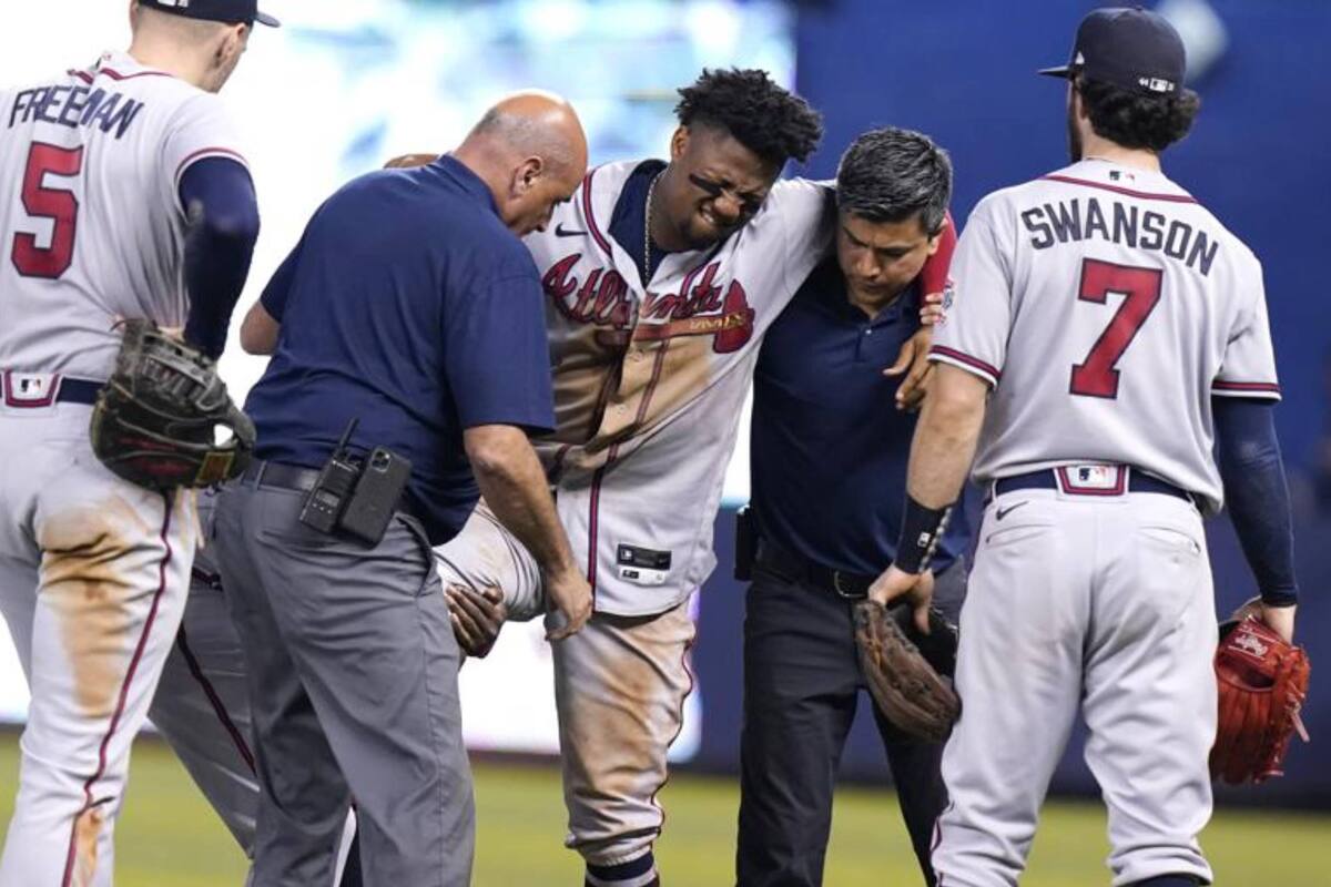 ¡Oh, no! Ronald Acuña sufre grave lesión en MLB y derrama lágrimas