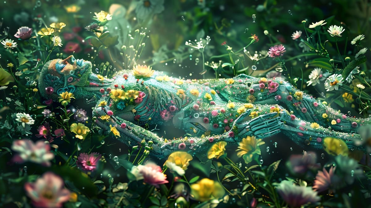 La descomposición de un cuerpo humano tiene un impacto ambiental significativo. Los átomos de carbono, nitrógeno y oxígeno se liberan en el medio ambiente, donde son absorbidos por plantas y otros organismos.