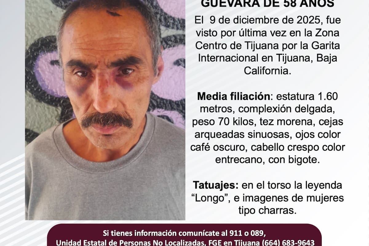 Se busca a Asención Canela Guevara de 58 años