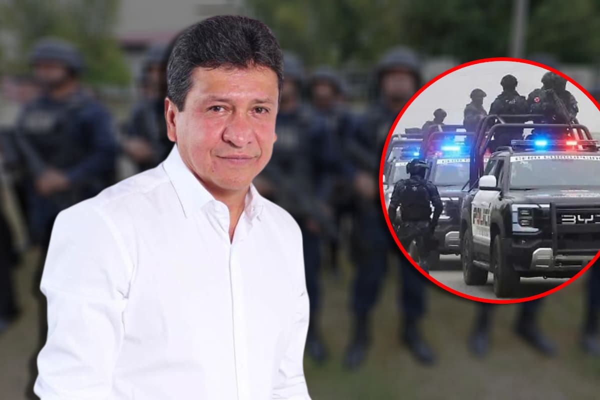 Tras años de ausencia, exalcalde de Chiapas reaparece en público escoltado de elementos de la Policía Estatal como equipo de seguridad personal