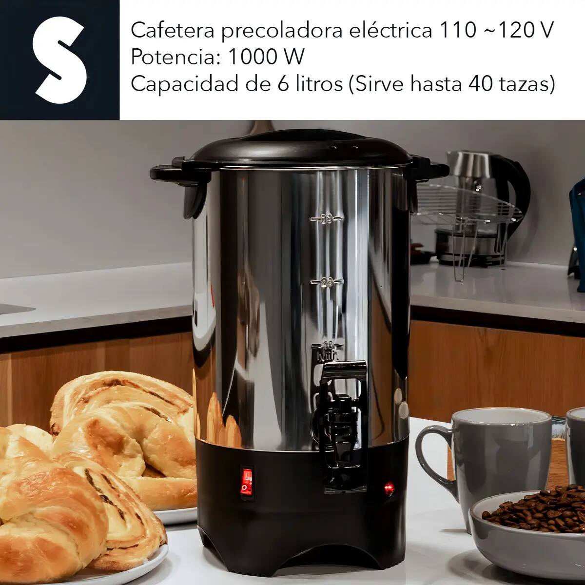 Cafetera percoladora de la marca SIGNA con capacidad de 6 litros | Mercado Libre