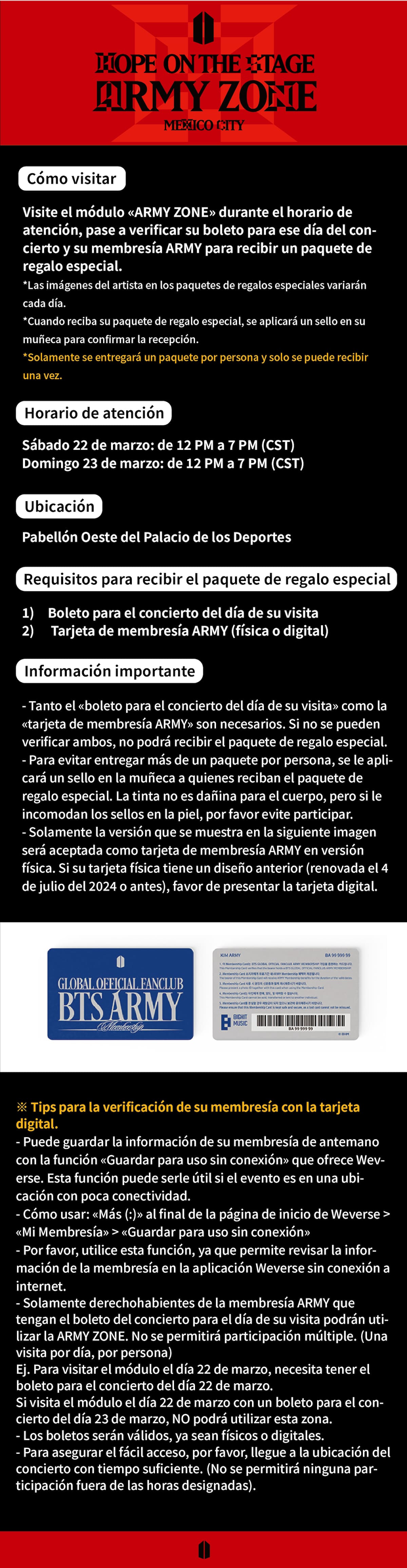 Cominunicado sobre el "Army Zone" del concierto de J-Hope | Captura de pantalla: Weverse