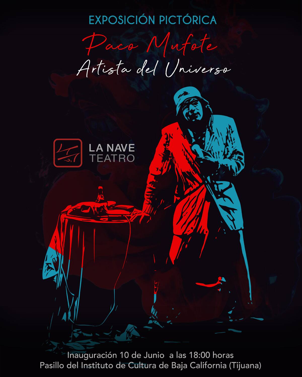 La exposición pictórica titulada “Paco Mufote: Artista del universo”,  se realizará en el marco del “Segundo festival de monólogos Paco Mufote”.