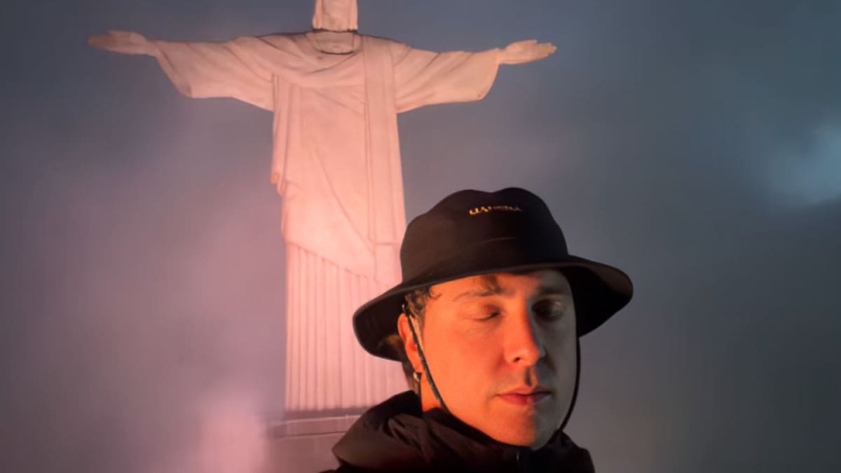 El inquietante video que Lucas Vignale, productor de J Balvin, publicó frente al Cristo Redentor horas antes de morir en el accidente aéreo que también cobró la vida de Gaspi y Oliver Tree