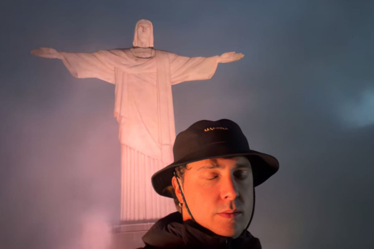 El inquietante video que Lucas Vignale, productor de J Balvin, publicó frente al Cristo Redentor horas antes de morir en el accidente aéreo que también cobró la vida de Gaspi y Oliver Tree