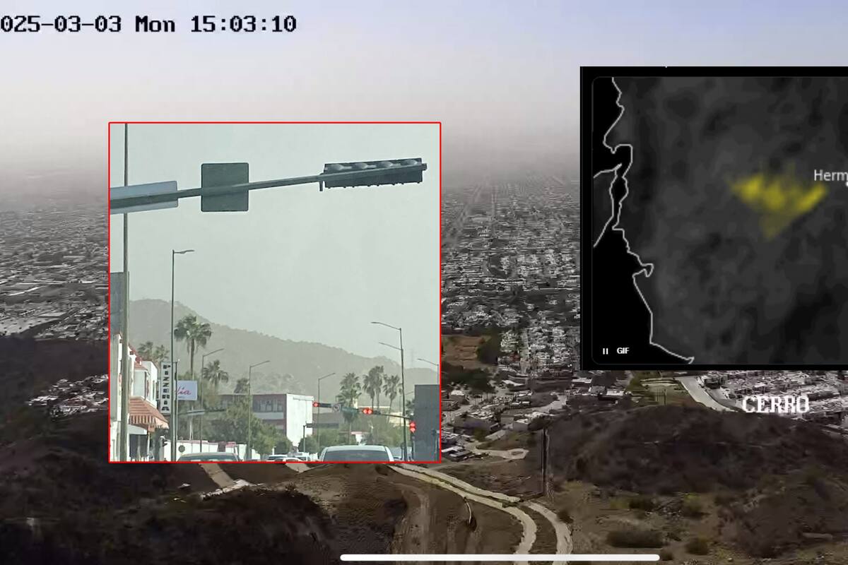Ingresa capa de polvo a Hermosillo y reduce visibilidad en ciertos sectores