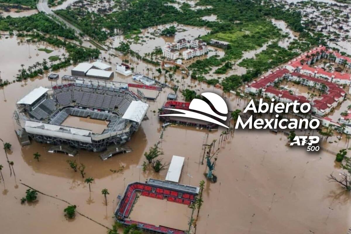 Huracán John inunda la Arena GNP de Acapulco: ¿Abierto Mexicano de Tenis en riesgo?