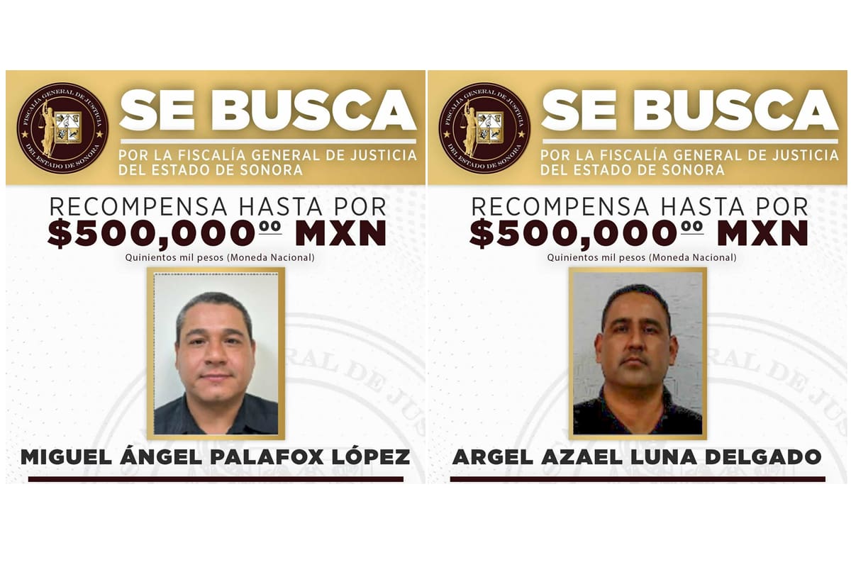 FGJE Sonora ofrece recompensa por ex agentes de la AMIC prófugos tras disparar a un abogado