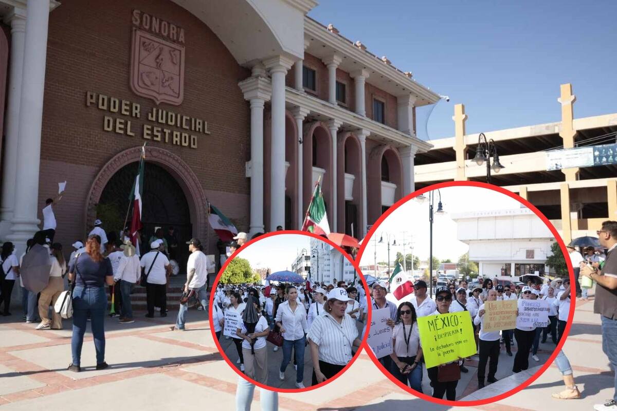 Trabajadores del Poder Judicial exigen diálogo sobre la Reforma Judicial en manifestación frente a Palacio de Gobierno