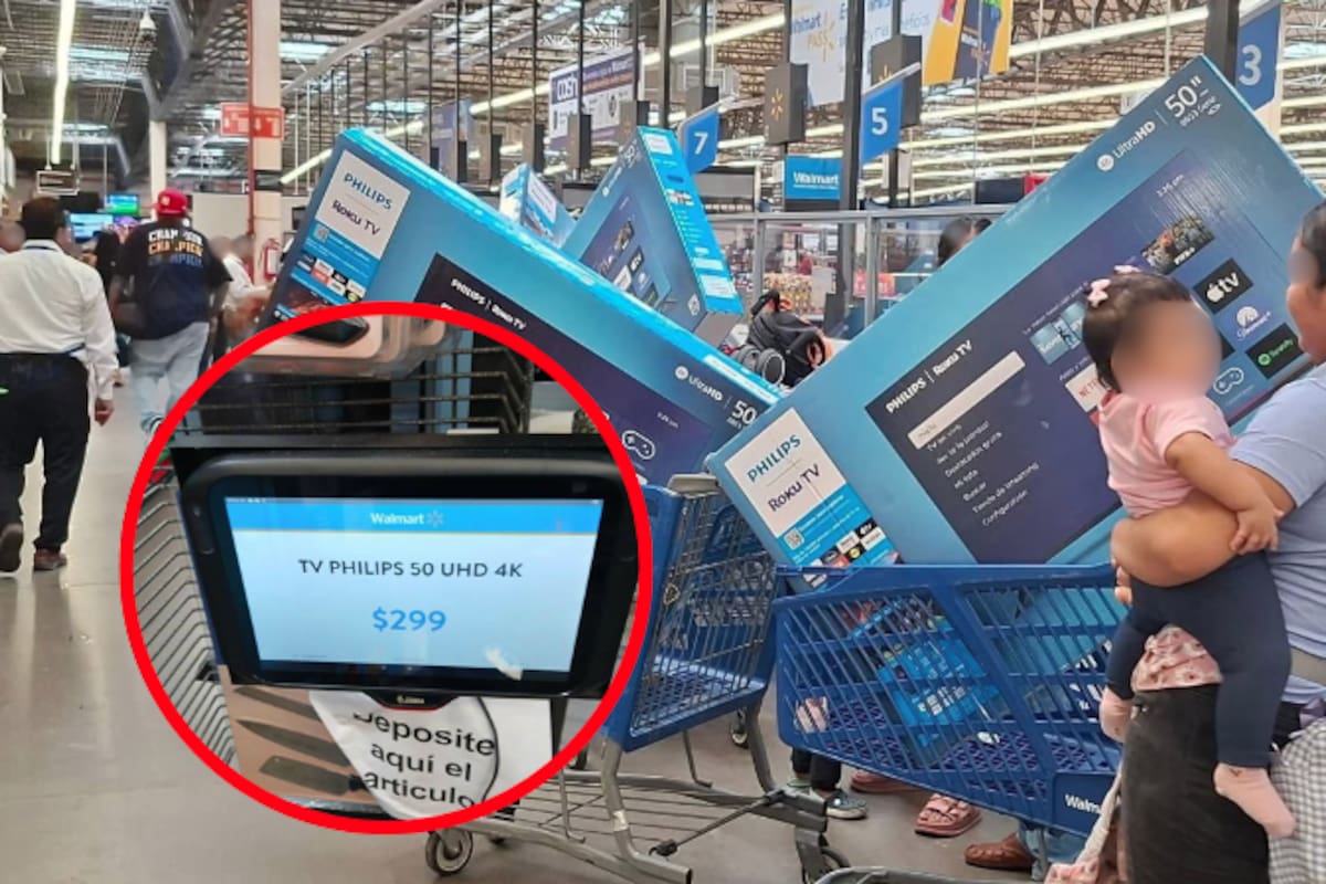 Caos en Walmart por error de precio: televisores de 50 pulgadas marcaban 299 pesos y clientes exigían llevárselos