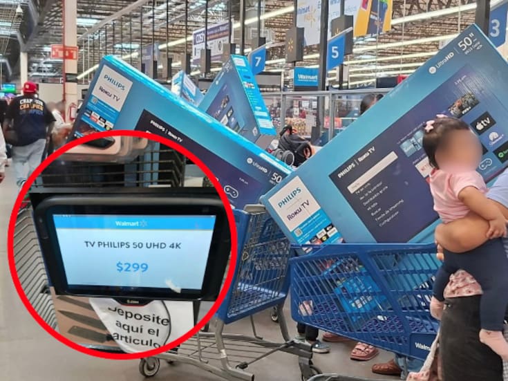 Caos en Walmart por error de precio: televisores de 50 pulgadas marcaban 299 pesos y clientes exigían llevárselos