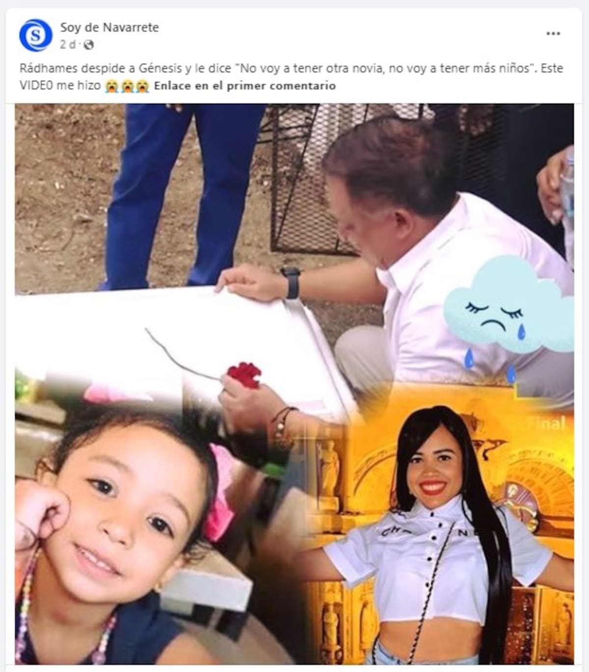 Radhames se despidió de Génesis y la hija de ambos; la madre y la pequeña murieron al caer de un cuarto piso.