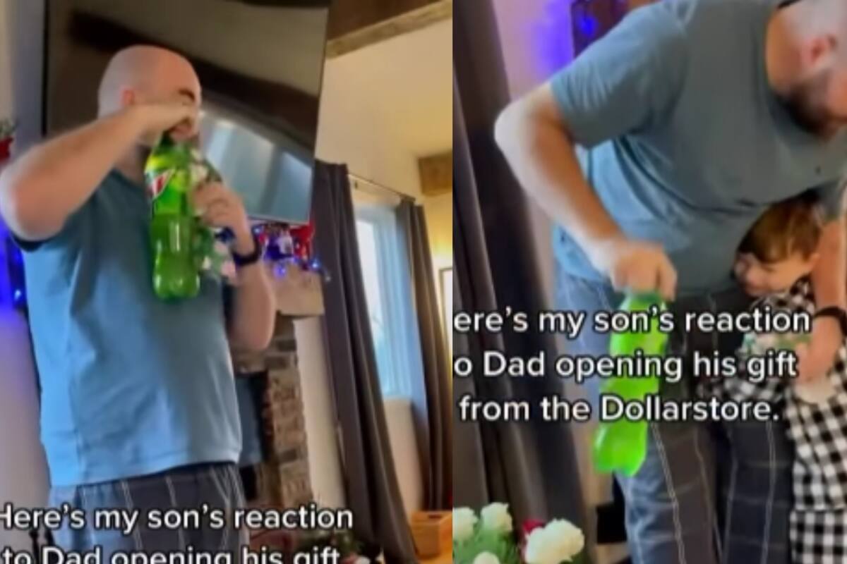 Niño emociona en redes al regalarle una soda a su papá por Navidad