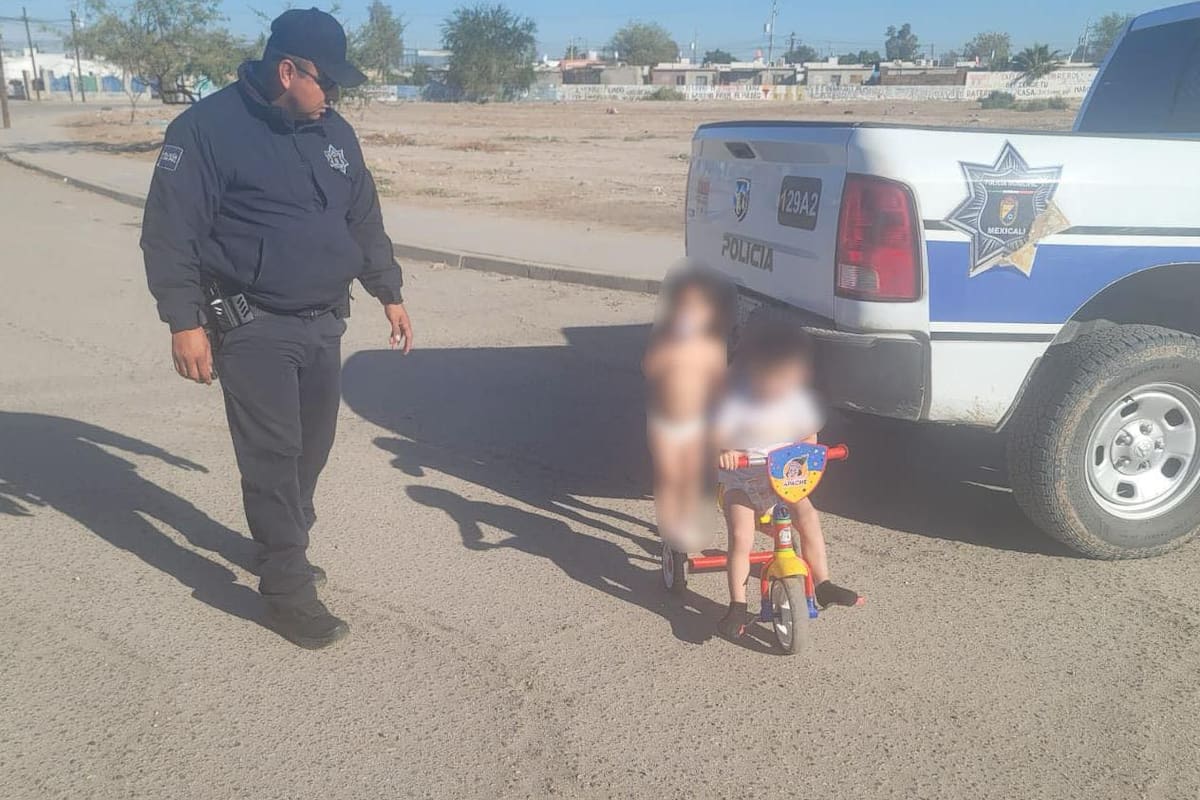 Protege policía municipal a niños en omisión de cuidados