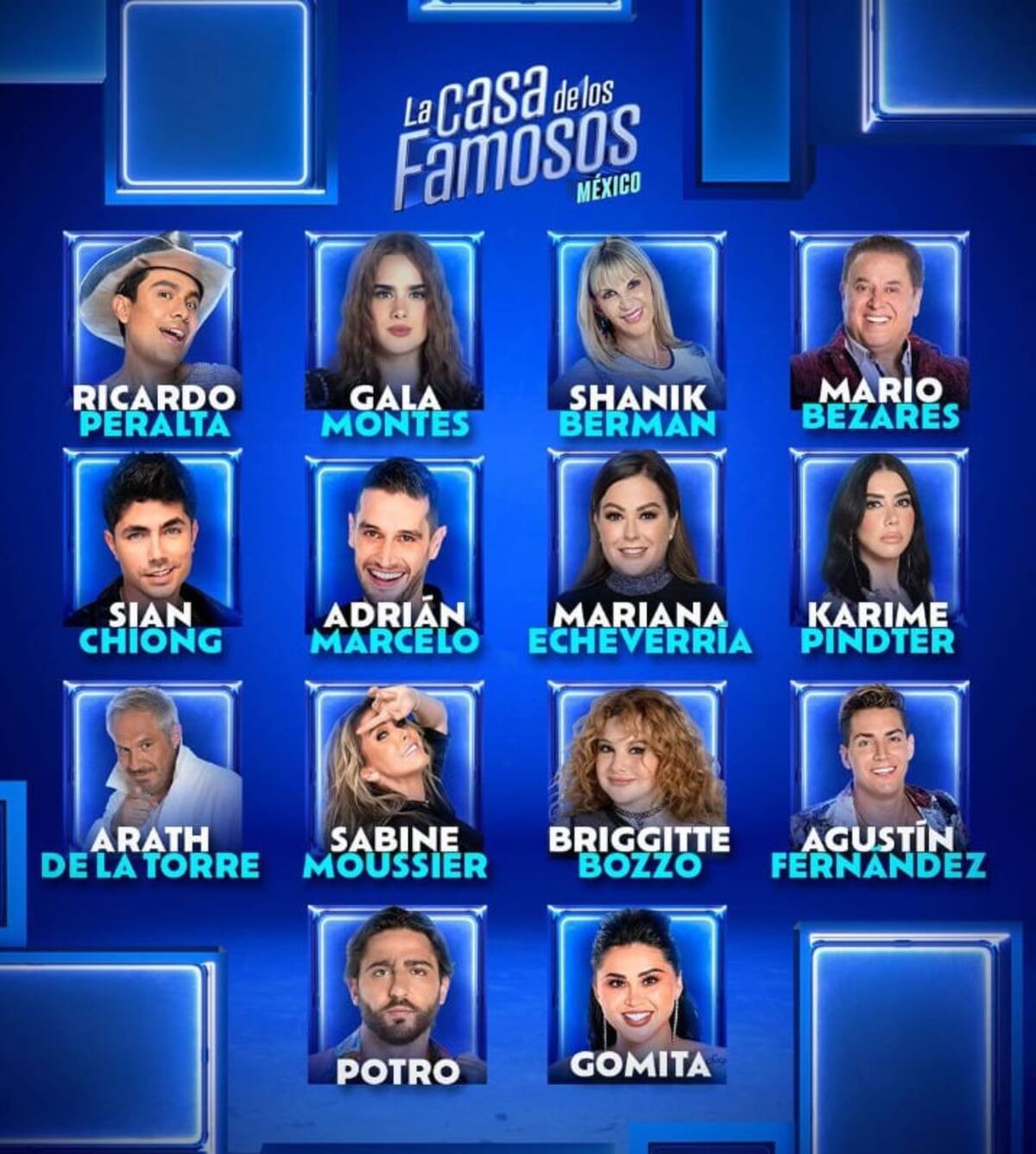 Habitantes de 'La Casa de los Famosos México' segunda temporada (además, Paola Durante fue la habitante sorpresa que fue confirmada en el estreno del reality)
